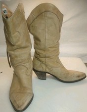 Vintage Code West leather western boots US Women's Size 7 M Tan Cowboy