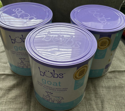 3x Bubs Goat Milk Based Infant Formula Iron Powder 0-12 Mth - 20oz - 05/2027