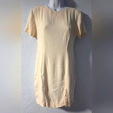 Vintage 80s Irresistible By Sue Eng Cream Dress - Size 5/6