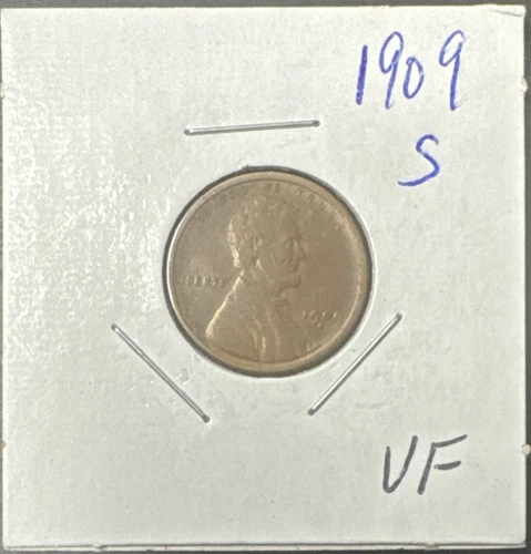 1909-S Lincoln Wheat Cent Penny VF
