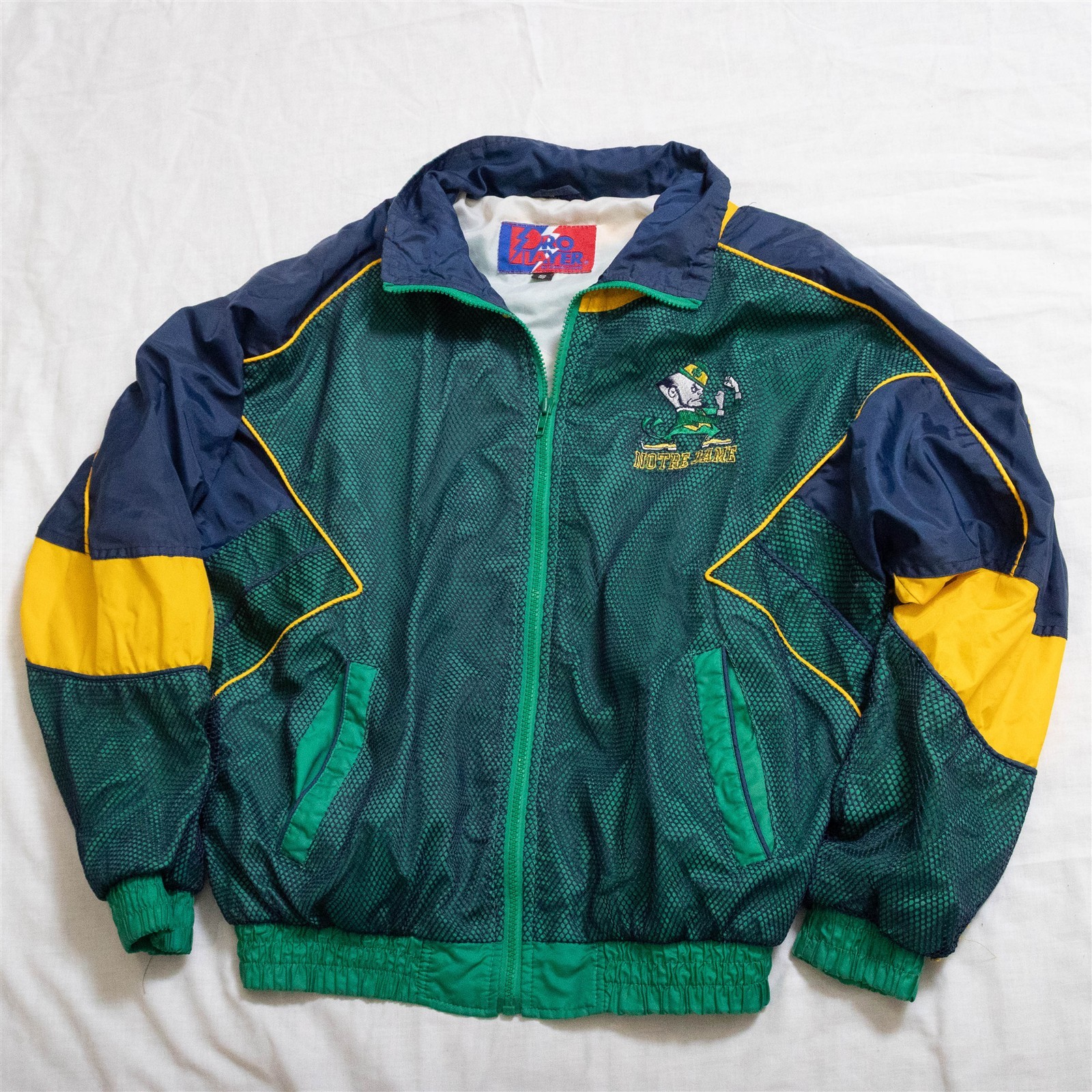 Notre Dame Fighting Irish Wildly Vintage 1980s Pro Player Fishnet Jacket Small