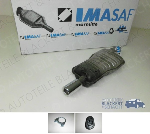 Imasaf Auspuff Endtopf + ZubehöR für Ford Fiesta III 1.6I 16V/1.8 Xr2I 16V 92-95-image