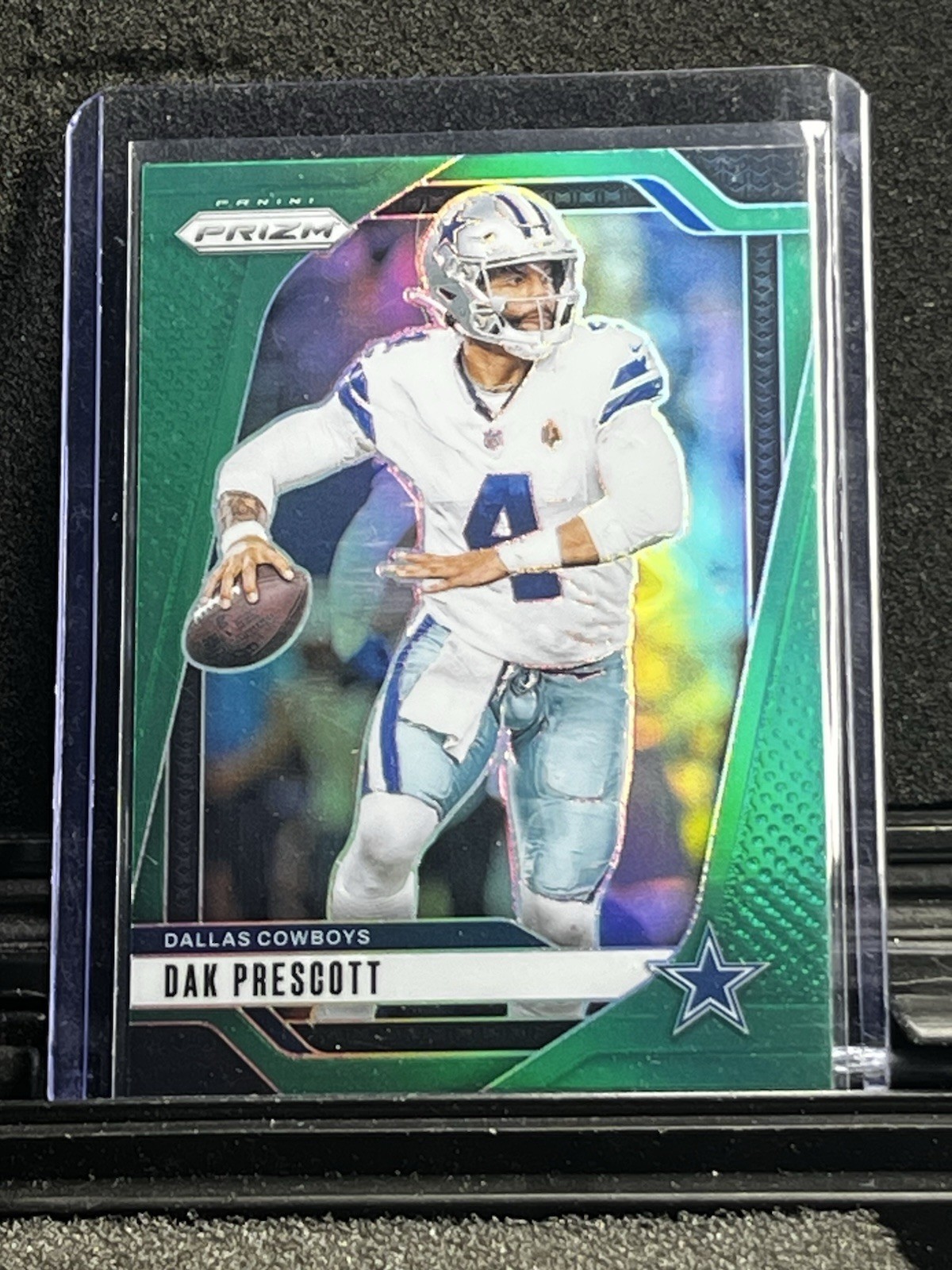 2024 Panini Prizm Football Dak Prescott True Green Prizm Dallas Cowboys #73 QB1