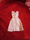 Barbie Doll Clothes PAK Outfit Pale Pink Cotton Campus Belle Bow Dress Vintage