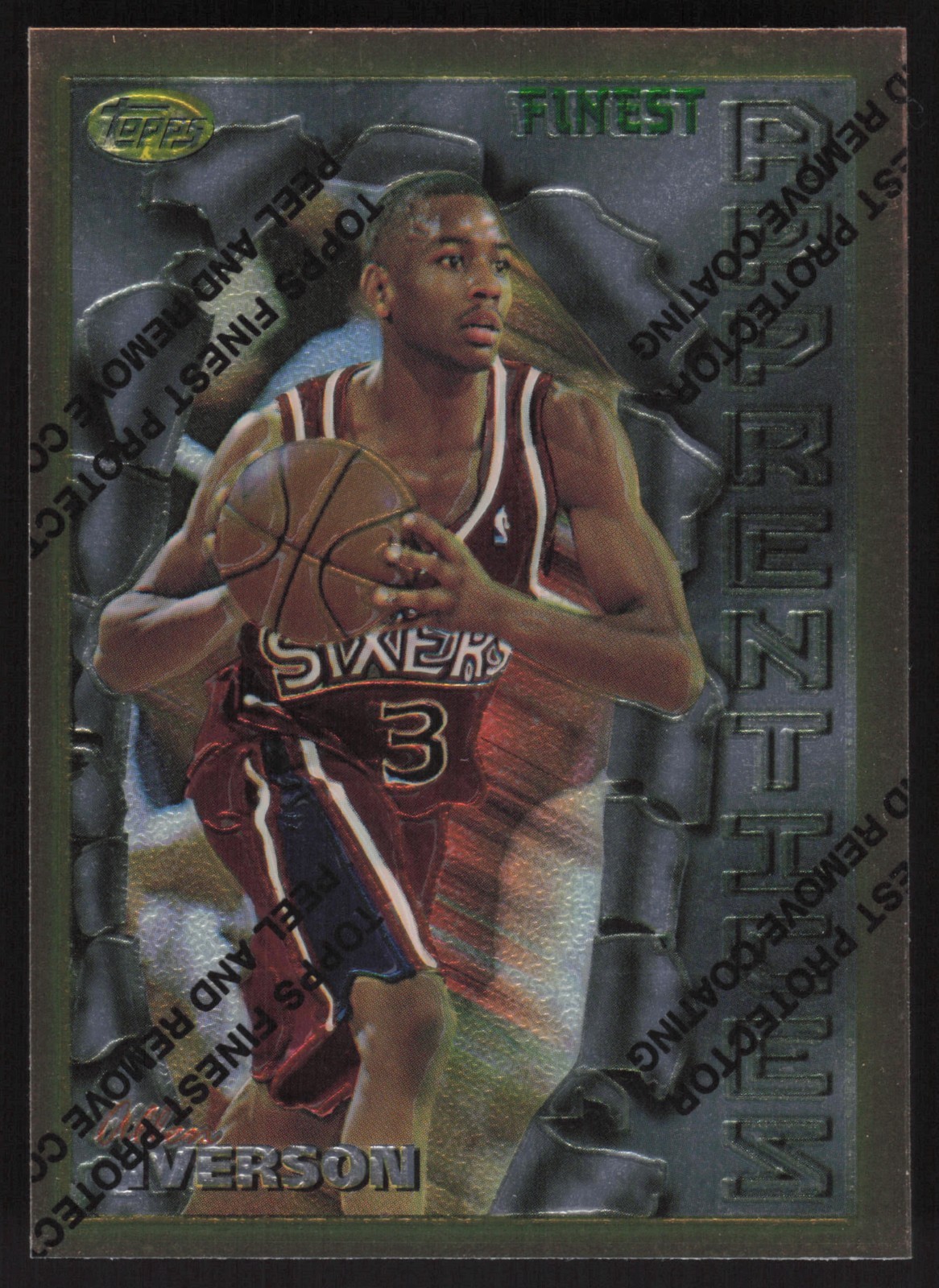 1996-97 Finest Allen Iverson Rookie #69 - Philadelphia 76ers - HOF RC