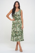 Jostar, Travel Knit Dress, long A-Line, Tank, Stretchy NO-IRON poly/span. 404 O