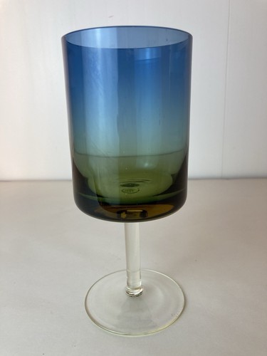 Single Vintage Denby Bluerina Blue Amberina Glas Weinkelch / Glas MCM - Bild 2 von 13