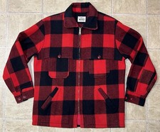 Vintage Woolrich Red Buffalo Plaid Wool Jacket Mens 42 Hunting Chore Shacket