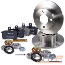 BREMSE + BREMSEN SATZ SET KIT + RADLAGER VOLL Ø245 HINTEN FÜR AUDI 80 CABRIO B4