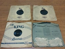 VTG Rare Antique Thomas Edison Diamond Disc Records (Lot-4) in Sleeves