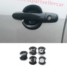 For Toyota RAV4 09-12 Carbon Fiber Exterior Side Door Bowl Cup Cover Trim