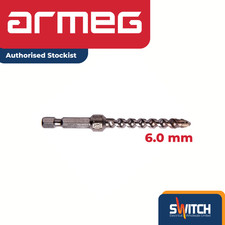 Armeg Twister 6.0mm Impact Masonry Drill Bit TIM6.0 – Hex Shank