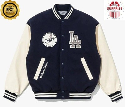 Men's LA Dodgers Blue Wool & White Sleeves Jacket Baseball Style Varsity Jacket