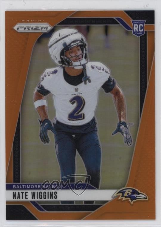 2024 Panini Prizm Rookies Orange Prizm 19/249 Nate Wiggins #380 1rj5
