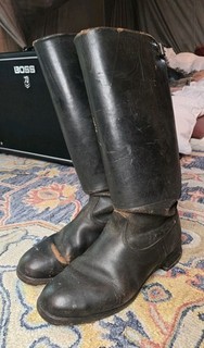 Botas oficiales de cuero originales alemanas de la Segunda Guerra Mundial para hombre talla US 12 talla 46 euros