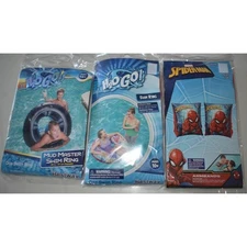 3 Pack H20 Go Mud Master Swim Ring Spiderman Armbands Swimming Beach Pool