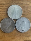New ListingLot of 3 Peace Silver Dollars 1922 & 1925 Circulated