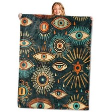 Mystic Evil Throw Blanket -,Ultra Soft, Cozy Lightweight 50x60in Eye