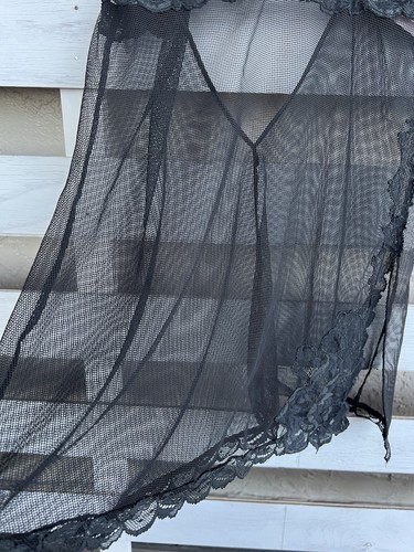 Victoria's Secret Babydoll Seide Spitze Cemise Dessous Gr. XS schwarz - Bild 4 von 15