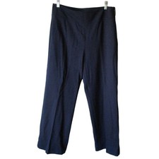 Talbots Pants 10 Petite Stretch Career Casual Minimalist Ponte Knit Office Blue