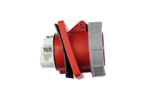 Tischsteckdosen 63A 5P 400V/100X112/Rot IP67 Power Twist 435- 6-image