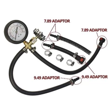 Quick Connected Fuel Injection Pump Pressure Tester Gauge With Valve 0~100PSI ]