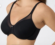 Bali One Smooth U Ultra Light Underwire Bra Black 36C NWT
