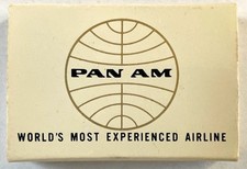 Vintage Pan Am Airlines Matchbox with Original Matches in Excellent Condition