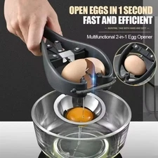 Manual Egg Opener 3-In-1 304 Stainless Steel Egg Shell Cutter Eggshell Cracker