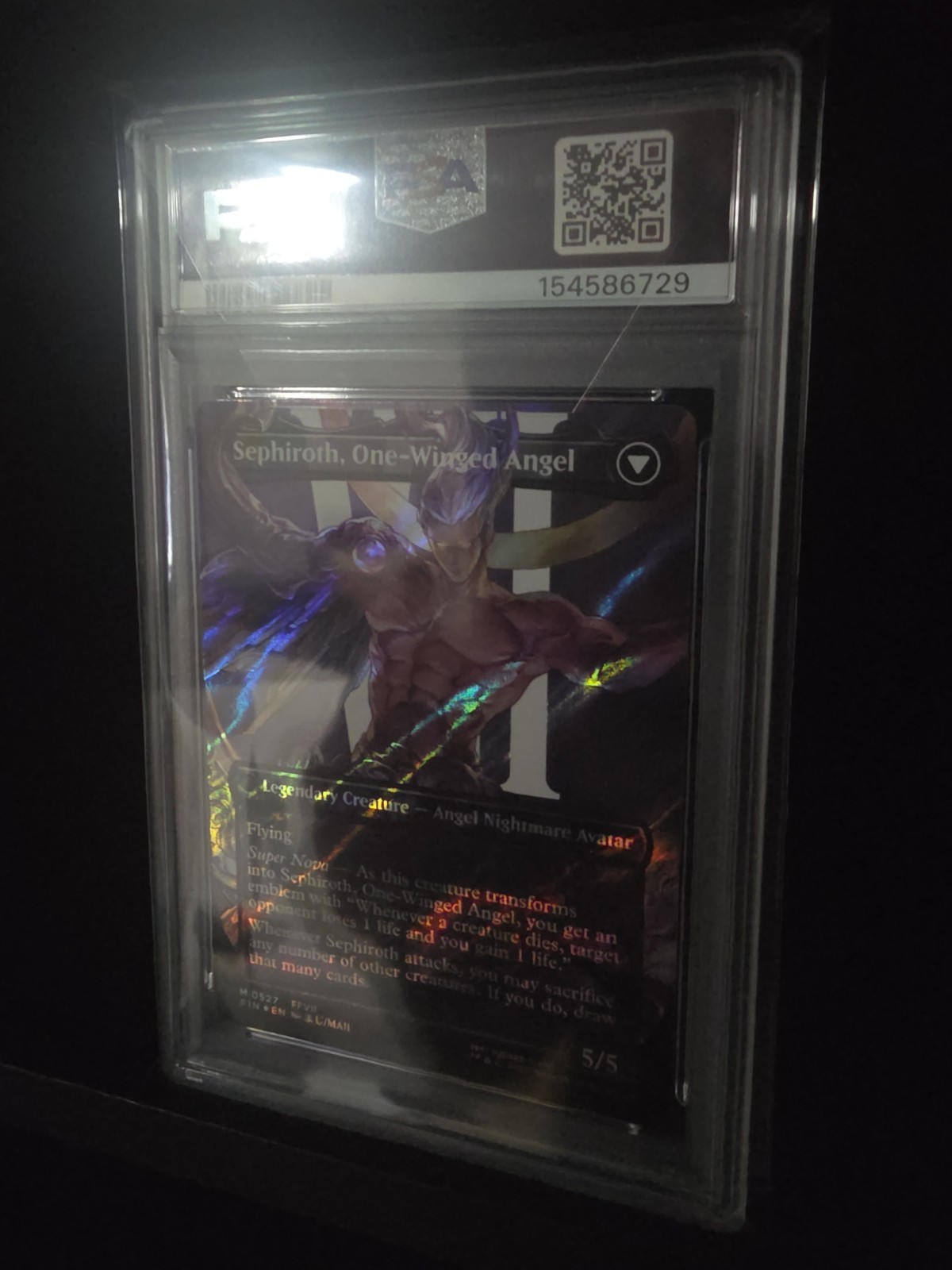 PSA 10 Sephiroth, Fabled SOLDIER (Borderless) (Surge Foil) Final Fantasy Foil view 5