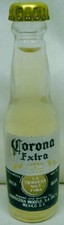 "Botella de vidrio miniatura extra Corona vintage de 3"""