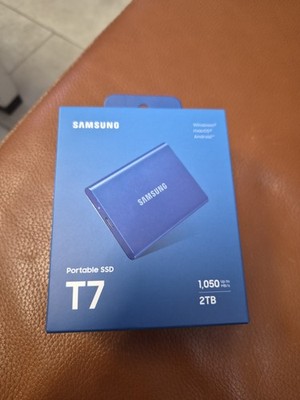 SAMSUNG Portable SSD T7 PC/Mac Festplatte - 2 TB SSD - Indigo Blau Neu OVP