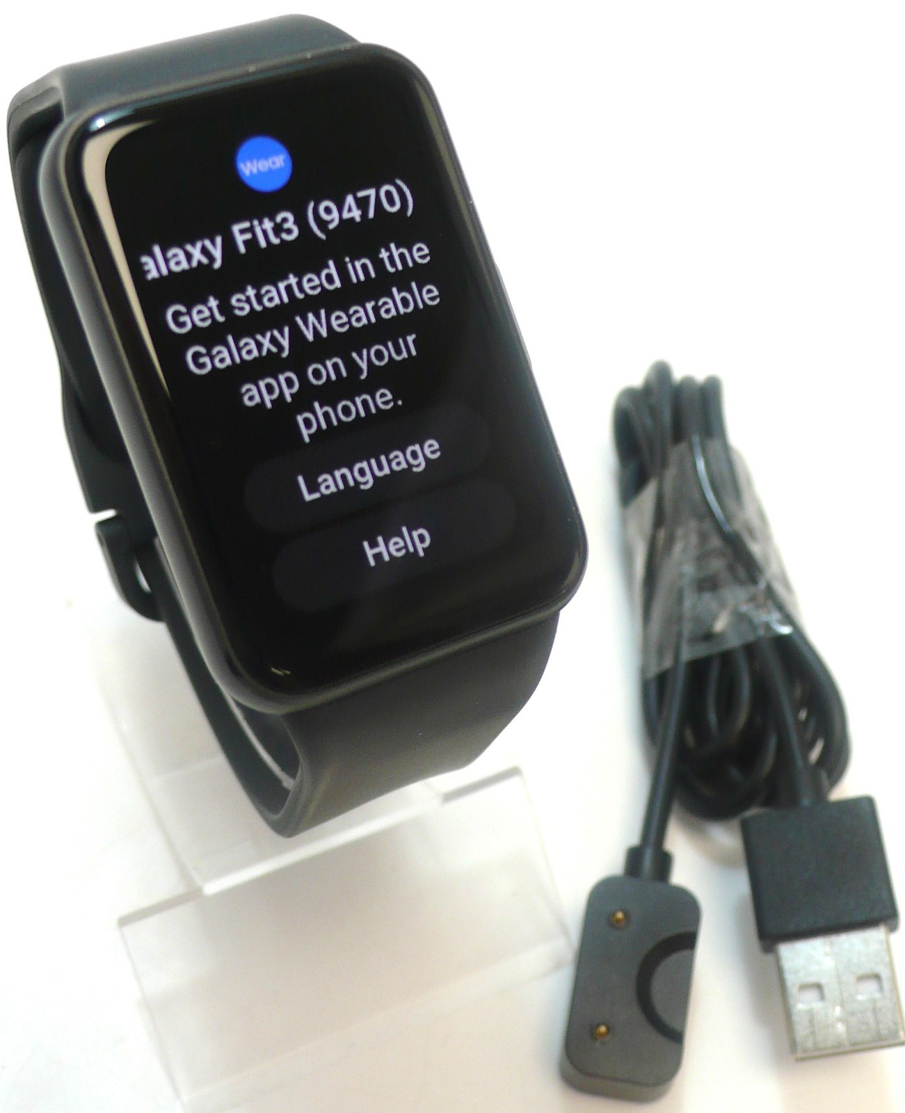 SAMSUNG Galaxy Fit 3 Smart Watch 40mm SM-R390 Dark Grey - Black Strap