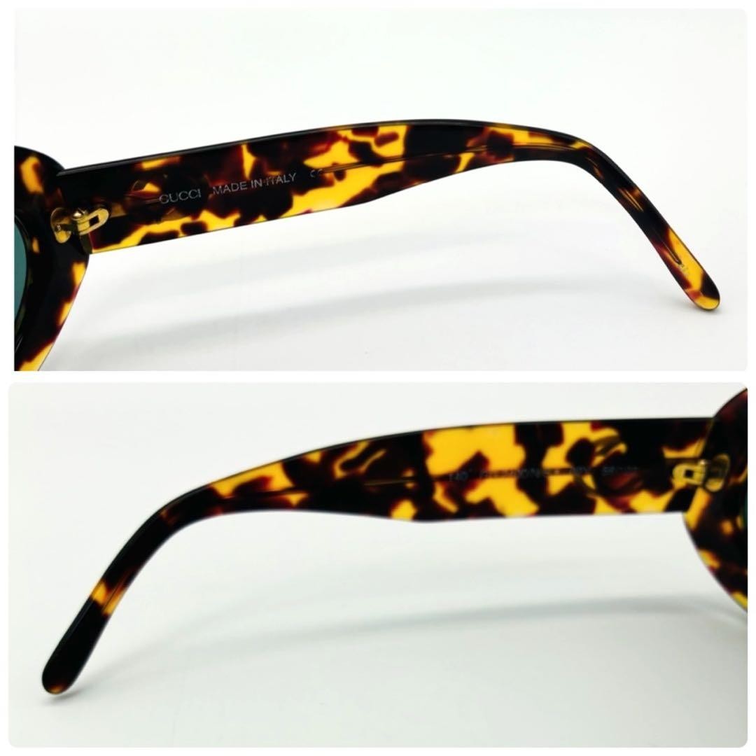 Gucci Tortoiseshell Interlocking GG Logo Oval Sun… - image 7