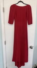 Reformation Artemis Maxi Dress Cherry Red Backless Long Sleeve Floor Length 2
