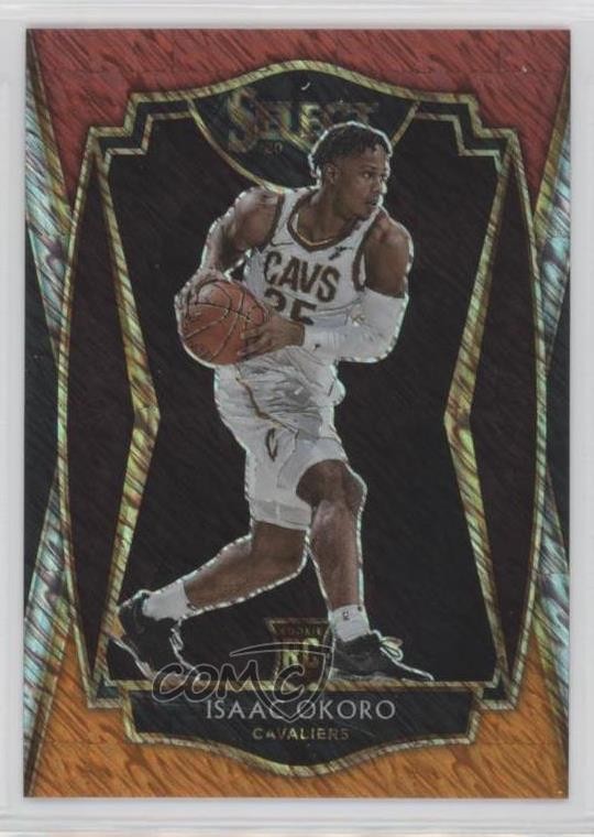 2020 Panini Select Premier Level Red White Orange Shimmer Prizm Isaac Okoro 0r5k