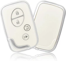 Key Fob Cover Case Holder for Smart Keyless Remote Key-Silver White