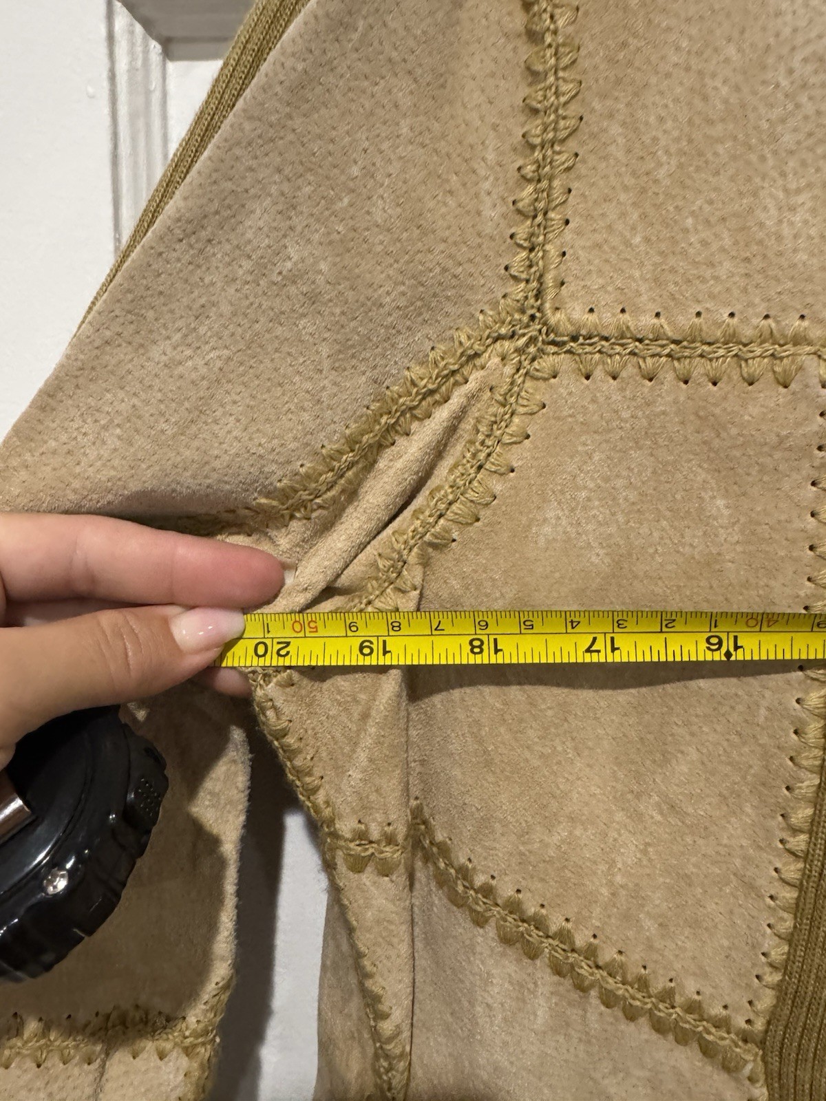 Vintage Suede Essentials Patchwork Suede Coat - image 6