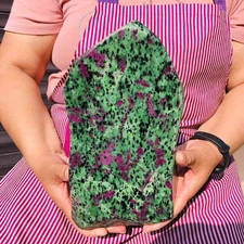 7.23LB Natural Red & green treasure Ruby Crystal Mineral Specimen Heals 2482