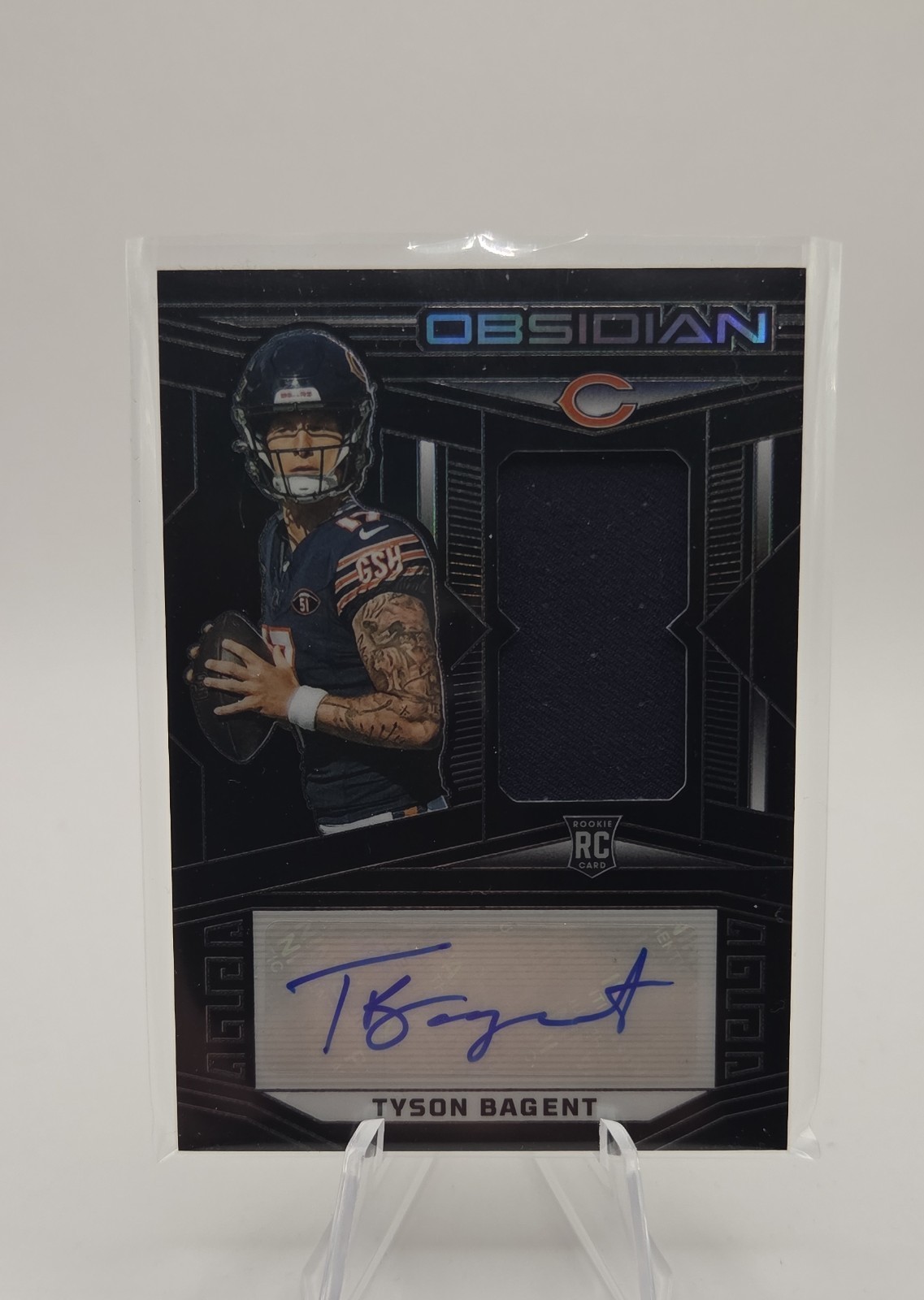 2023 Panini Obsidian - Rookie Jersey Autographs Tyson Bagent #215 /199 (AU, MEM,