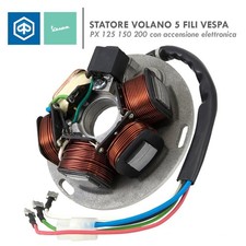STATORE VOLANO COMPLETO 5 FILI PIAGGIO VESPA PX 125 150 200 ARCOBALENO
