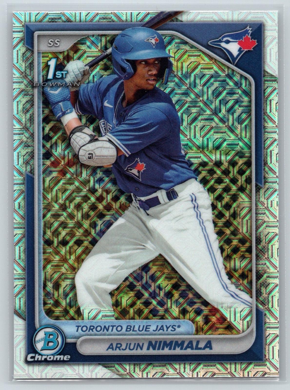 2024 Bowman #BCP-142 Arjun Nimmala Chrome Prospects Mojo Refractor