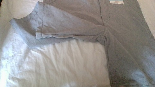 Cat & Jack NWT Sz 10 Shorts Gray Adj Waist Stretch Flat-Front 4-Pocket Knee Leng - Picture 8 of 13