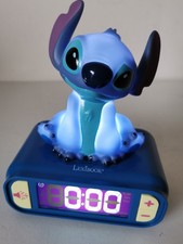 Lexibook 3D Disney Stitch Childrens Alarm Clock with Night Light