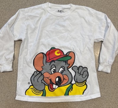 RARE: Chuck E Cheese Where A Kid Can Be A Kid Long Sleeve Patch Youth Shirt 10