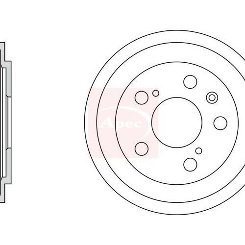 Apec BremsTrommel Suzuki SX4 Ey/Gy 2006 220/262Mm 5 LöCher Ohne Radlager-image