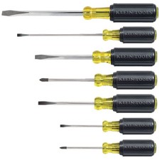 Screwdriver Set, Slotted and Phillips, 7-Piece