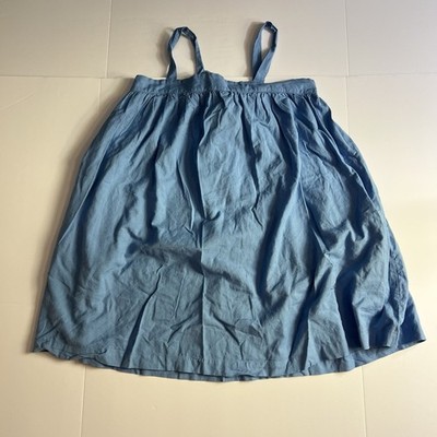Universal Thread Women's Blue Tank Dress/Top Tie Back Smocked Pockets Size XL