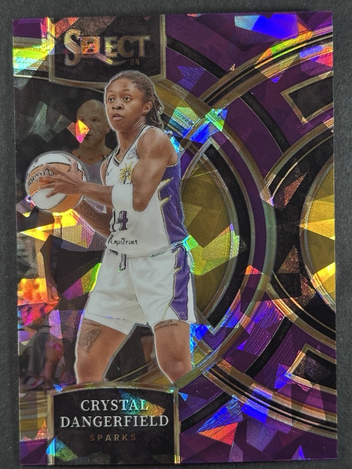 2024 Panini Select Crystal Dangerfield Premier Level Purple Ice Prizm /149 #131