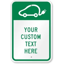 Custom Electrical Charging Aluminum Weatherproof Sign b00886